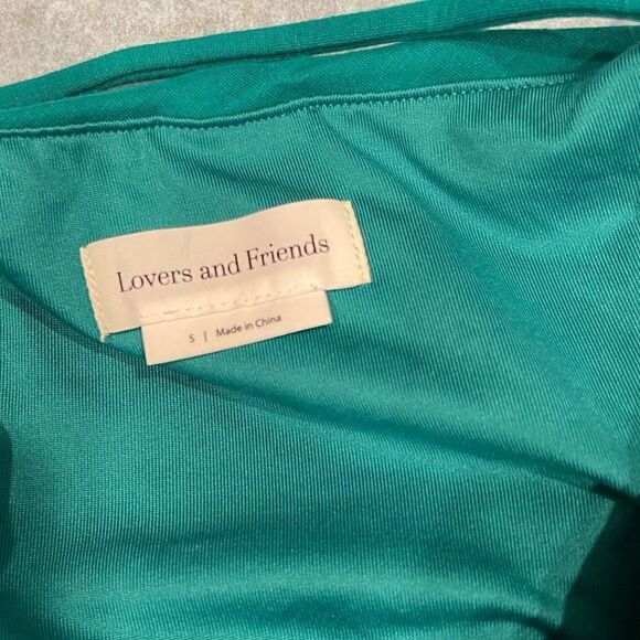 NEW Lovers and Friends Navi Green One Shoulder Maxi Dress.Size S - Picture 11 of 16